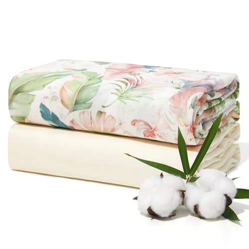 Momcozy Muslin Swaddle Blankets, Ultra Soft Neutral Registry Essentials, Plant Kingdom, Breathable Large 47'' x 47'' Newborn Boys Girls Receiving Blanket