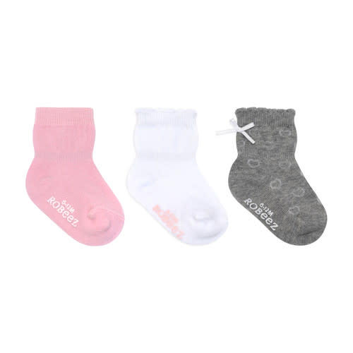 Girls Girly Basics Baby Socks 3-Pack | Robeez