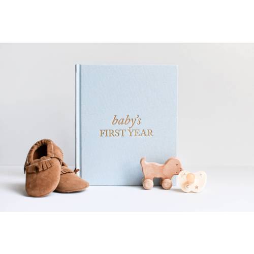 Baby Memory Book & Baby Photo Album | Baby Shower Gift for New Mom | Boy or Girl Milestone Scrapbook for Expecting Mom | First Year Journal