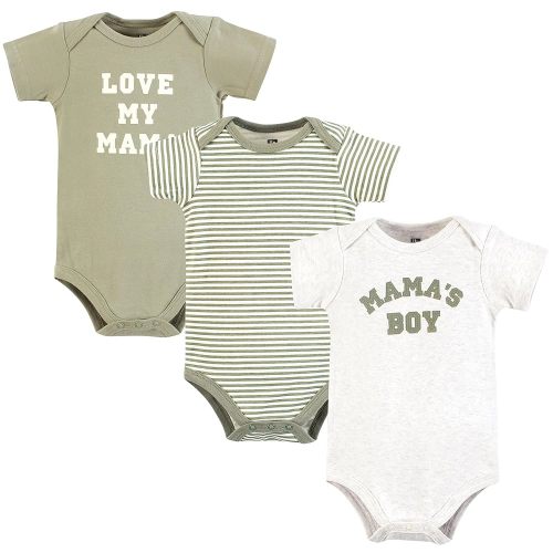Hudson Baby Baby Boys Cotton Bodysuits 3-pack