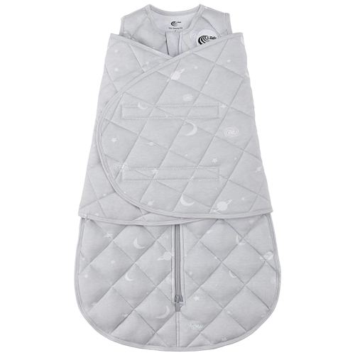 Baby Sleep Sack Swaddle 2.0 TOG 0-6 Months, 3-Way Adjustable Wearable Blanket for Newborn, Infant Swaddling Wrap, Unisex for Girls & Boys (Gray)