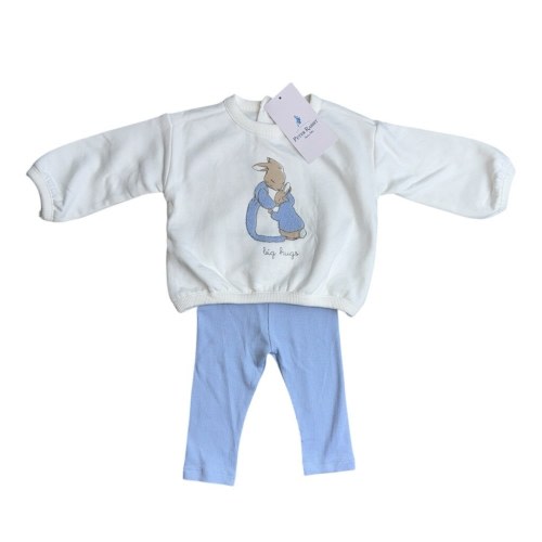 NWT Peter Rabbit Baby Boy 2 Piece Set 3-6 Months Blue and White M&S