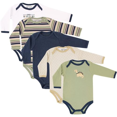 Luvable Friends Baby Cotton Long-Sleeve Bodysuits