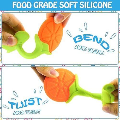 Teething Toys (5 Pack) - Tinabless Infant Teething Keys Set, BPA-Free, Natural Organic Freezer Safe for Infants and Toddlers, Silicone Baby Teethers - 5 Packs