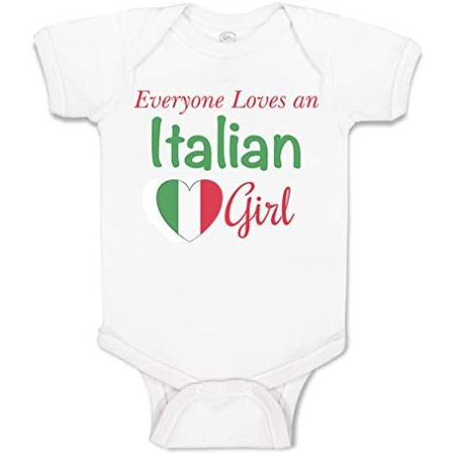 Cute Rascals Baby Bodysuit Everyone Loves An Italian Girl Funny Boy & Girl Baby Clothes Cotton