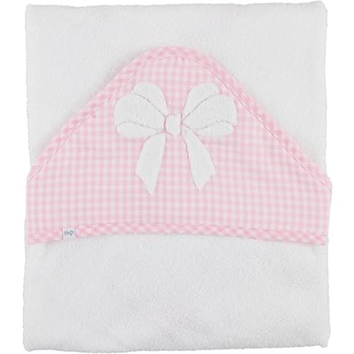 Mud Pie Children's Solid Pink Bow Hooded Towel