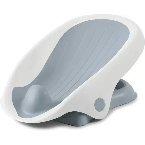 Summer Infant Clean Rinse Baby Bath Seat, Soft Support for Use on the Counter, Sink, or Bathtub, 3 Reclining Positions, Quick-Dry, Use from Birth to Sitting Up - Gray