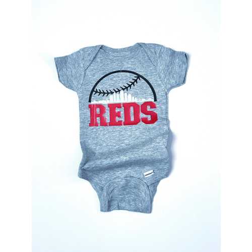 Cincinnati Reds Onesie, 0-3, gray
