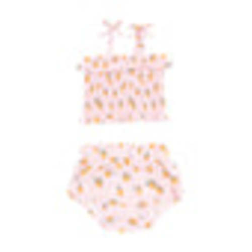Smocked Ruffle Top & Bloomer, Sweet Clementines – SpearmintLOVE