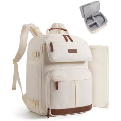 mommore Diaper Bag Backpack Multi-Pocket Travel Baby Bag with Changing Pad