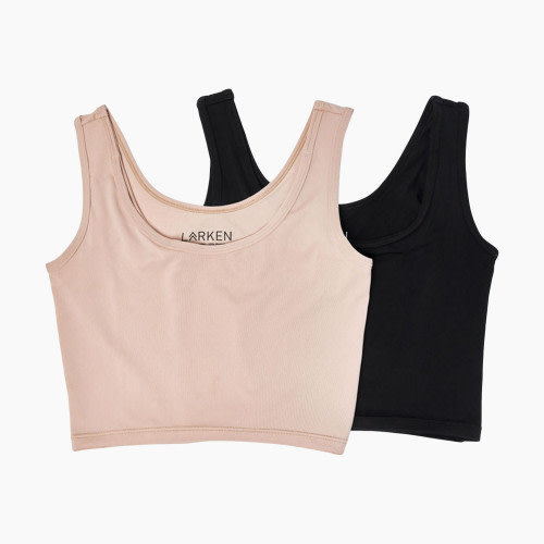 Larken X Nursing + Hands - Free Pumping Bra Bundle (2 pack) - Sand, Black, M