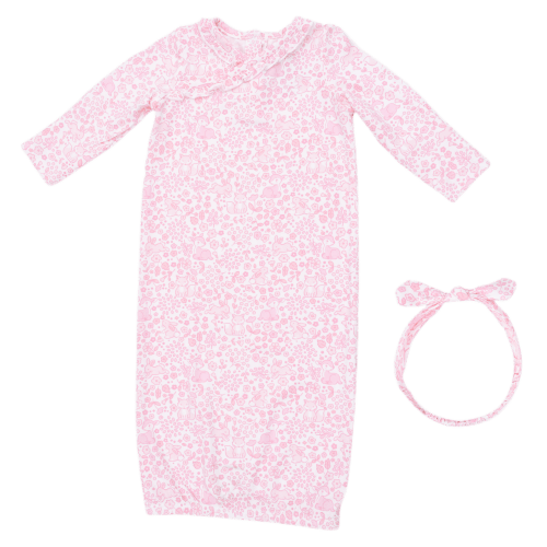 Angel Dear Angel Dear Kimono Gown Set - Baby Woodland - Bibs and Kids Boutique