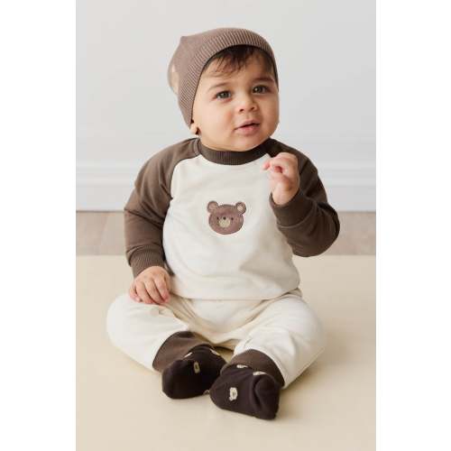 Organic Cotton Tao Sweatshirt Onepiece - Cloud Bobbie Bear