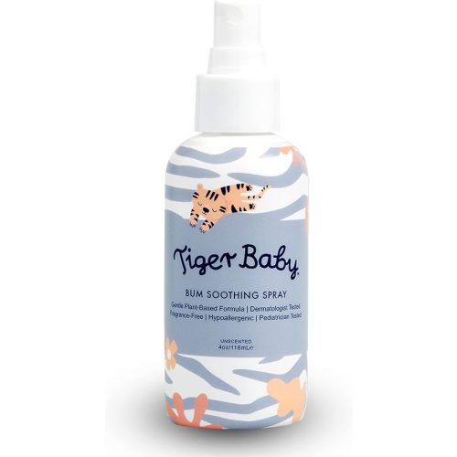 Tiger Baby Soothing Diaper Spray, Plant-Based Natural & Organic Diaper Area Cooling Spray for Mom's & Babies, 4 Ounces