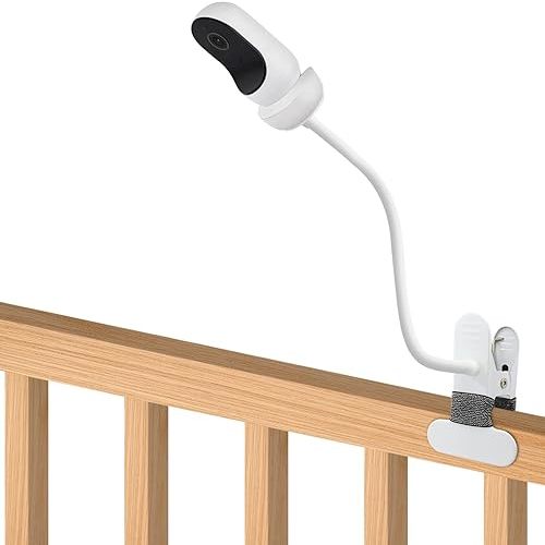 Baby Monitor Mount, Compatible with Owlet Cam/Duo & Other Cameras, 15.7in Flexible Clip, Wall Mount, Metal, Adjustable