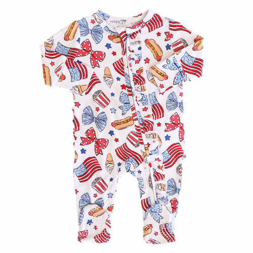 4th of July Zipper Footies