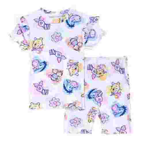 Disney Winnie the Pooh Eeyore Tigger Ribbed T-Shirt and Shorts Outfit Set Newborn to Toddler
