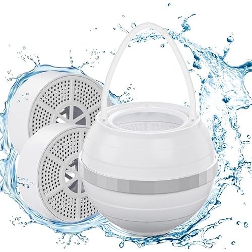 Bath Filter for Tub Faucet Fitespot, Bath Water Filter 2 Filter Cartridges 10 Stages Filtration - Bathtub Water Filter Hard Water 2,500 Gallons Removes Chlorine, Shower Filter for Healthier Skin Hair