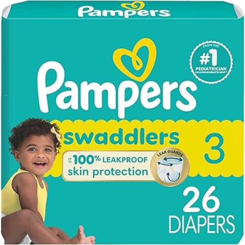 Pampers Baby Diapers - Swaddlers - Size 3, 168 Count, Ultra Absorbent Disposable Infant Diaper