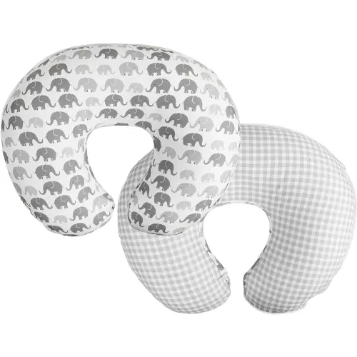 Boppy Nursing Pillow Quick-Dry Gray Elephant Cover - Fits Original Boppy, for Breastfeeding and Bottle Feeding