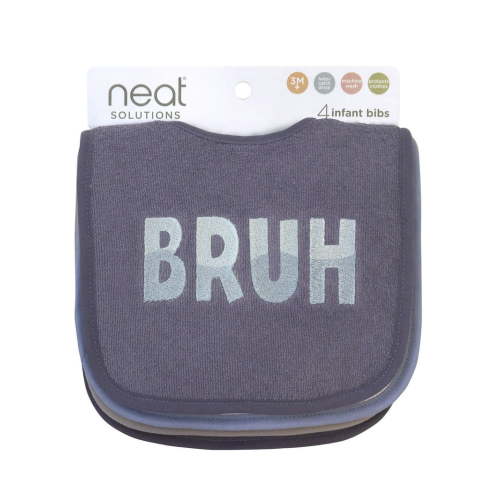 Neat Solutions Infant Boy Attitude Saying 4 Pack Bib