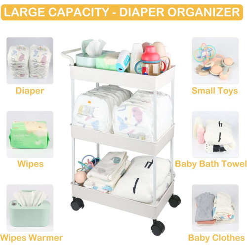 Rebrilliant Movable Plastic Organizer Cart | Wayfair