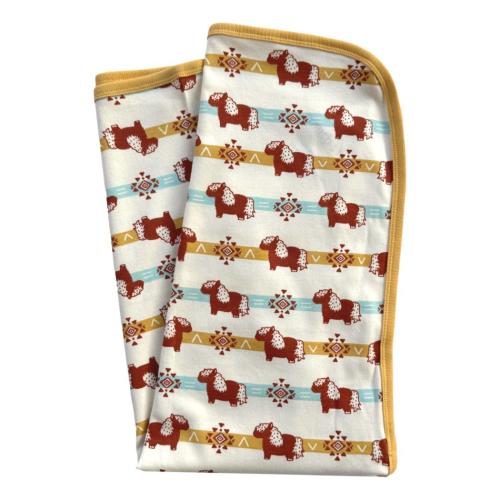 GOTS Certified Organic Cotton Blanket - Aztec Pony