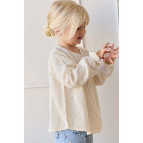 Organic Cotton Muslin Eloise Top - Parchment