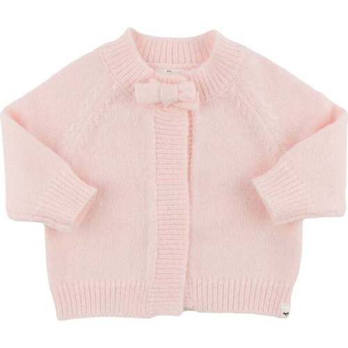 Scandi Bow Cardigan, Baby Pink - Oh Baby! | Maisonette