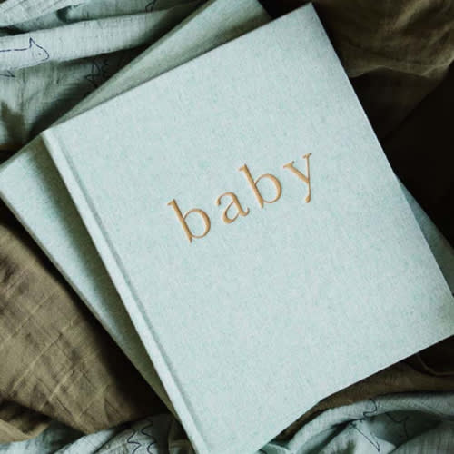 My First Year Baby Journal - Seafoam - Write To Me US