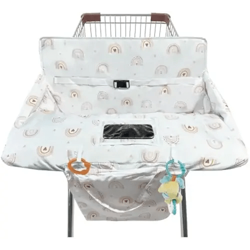Shopping Cart Cover for Baby,2-in-1 High Chair Cover with Portable Cloth Bag,Cart Seat Pad for Babies Grocery Cushion Cover Restaurant,Suitable for All Supermarkets