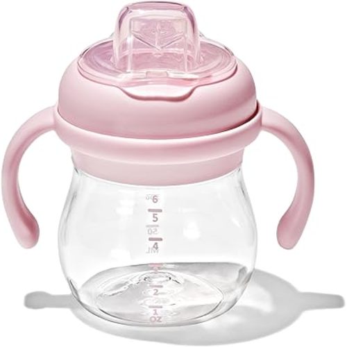 OXO Tot Transitions Soft Spout Sippy Cup with Removable Handles - 6 oz. - Blossom