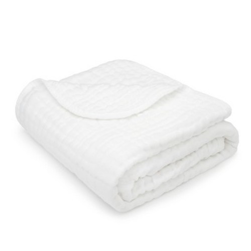 Baby Muslin Blanket, Large 40" X 40" By Comfy Cubs, Color: White