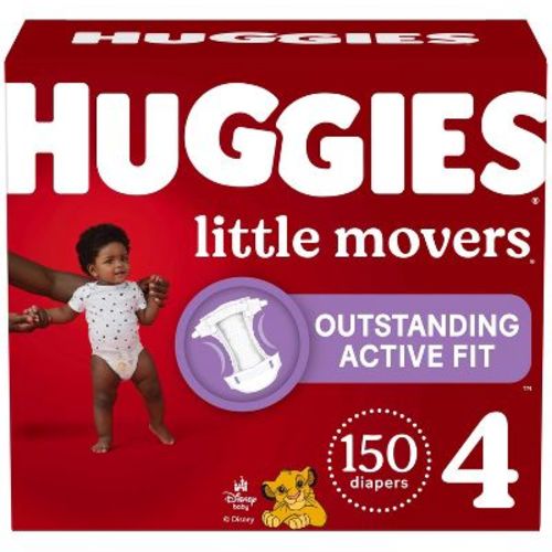 Huggies Little Movers Active Fit Diapers - Size 4 - 150ct