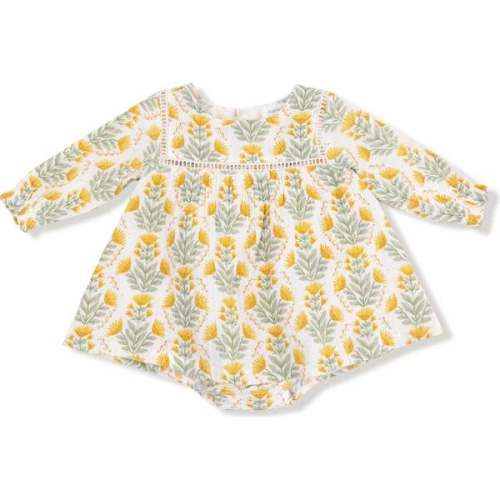 Puffed Long Sleeve Bubble with Skirt, Winter Dandelions - Angel Dear | Maisonette