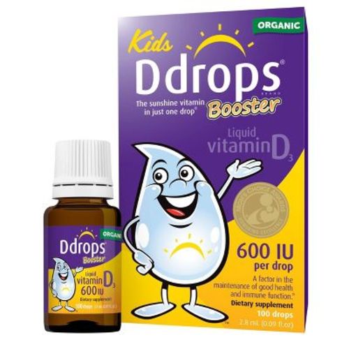 Ddrops Booster Kids Vitamin D Organic Liquid Drops 600 IU - 0.09 fl oz