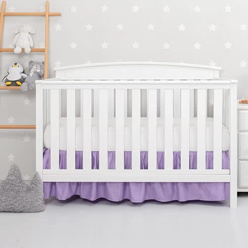 Altsuceser Crib Bed Skirt Bed Dust Cover Baby Crib Bed Skirt Soft Elastic Toddler Crib Bedding Skirt Nursery Toddler Dust Ruffle Bedding Skirt Crib Ruffle Bed Skirt Crib Bedding Skirts Purple