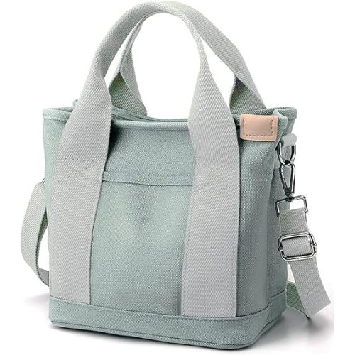 Small Tote Bag with Zipper Tote Bag for Women Canvas Crossbody Bag Shoulder Bag Satchel Hobo Bag Messenger Bag 2025