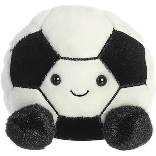 Aurora® Adorable Palm Pals™ Striker Soccerball™ Stuffed Animal - Pocket-Sized Play - Collectable Fun - Black 5 Inches