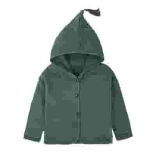XQYLOS Baby Organic Cotton-Linen Cardigan Hooded Button-Up Spring Autumn Loungewear for Newborns Soft Breathable Spring Summer Fall Outerwear
