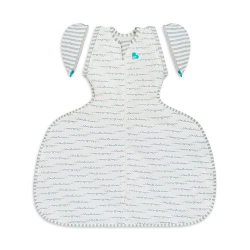 Love to Dream Bolsa de transición Swaddle UP, displasia de cadera, color blanco, mediano, especialmente diseñada para envolver con un ajuste más ancho en la parte inferior para que se pueda llevar