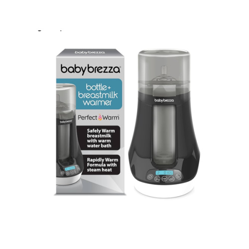 Baby Brezza Electric Baby Bottle Warmer, Breastmilk Warmer + Defroster - Only Brand with Different Temperatures for Breastmilk + Formula - Universal Fit for All Baby Bottle Sizes + Breastmilk Bags