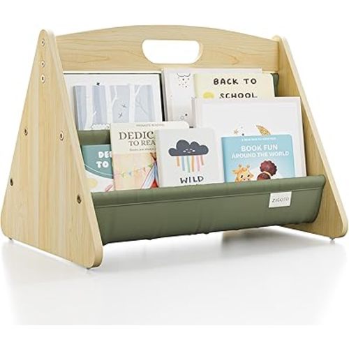 Decorative Bookshelf for Toddlers and Kids - Beautiful Montessori Shelf to Display All Books for Your Little One - The Perfect Nursery Organizer for Your Baby Girl/Boy´s Bedroom & as Play Room Decor