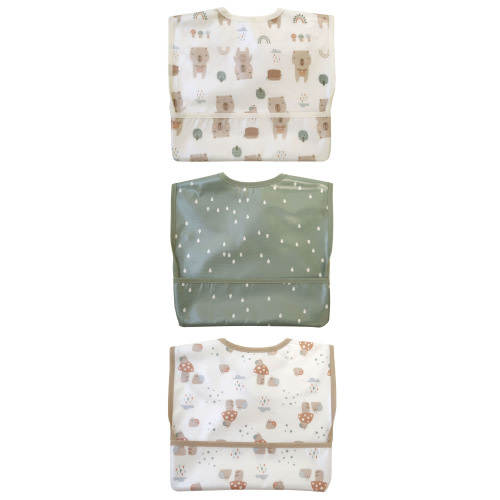Neat Solutions Unisex 3 Pack Stay-Dry Canvas Infant Bib