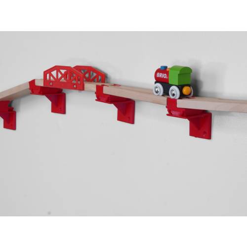 Eco-Friendly Wall Mounts for Wooden Train Tracks | Compatible with Brio, Thomas & Friends, Lillabo, Ikea | Perfect Kids Toy and Gift Idea