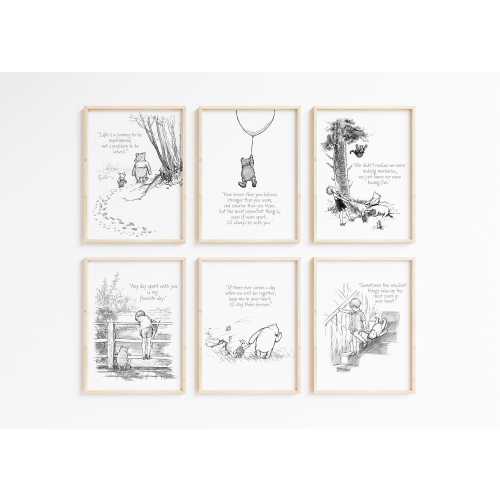 Winnie The Pooh Quote Print, Winnie The Pooh Print, Vintage Pooh Bear, Baby Shower Pooh, Nursery Decor, Nursery Wall Art, New Baby Gift