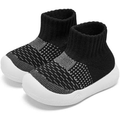 12-15M - Eashi Baby Non-Skid Walking Shoes Breathable Warm Elastic Sock Shoes with Memory Sole Protect Toes Sneakers