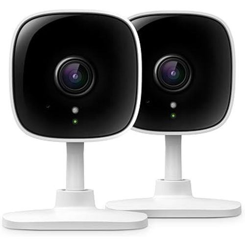 TP-Link Tapo 2K Security Camera for Baby Monitor, Dog Camera w/Motion Detection, 2-Way Audio, Night Vision, Cloud & SD Card Storage (Up to 256 GB), Works w/Alexa & Google Home, 2-Pack (Tapo C110P2)