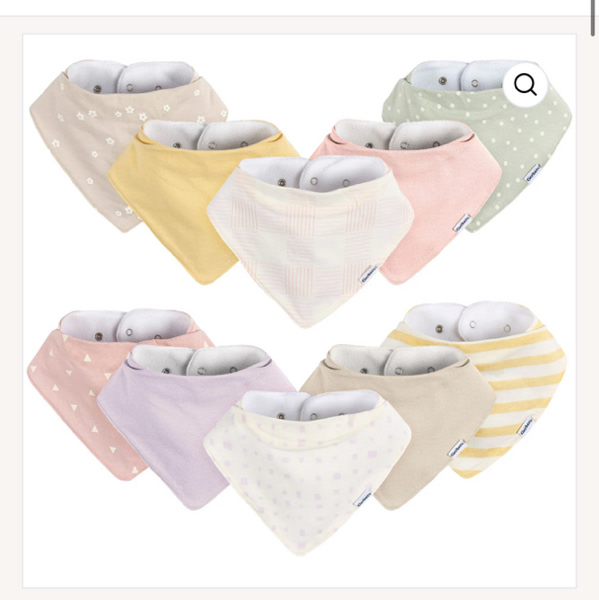 10-Pack Baby Girls Pink Plaid Jersey Bandana Bibs – Gerber Childrenswear
