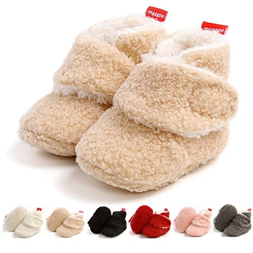 Ohwawadi Infant Baby Slippers Girls Boys Booties Warm Baby Socks Shoes Newborn Crib Footwear Prewalkers